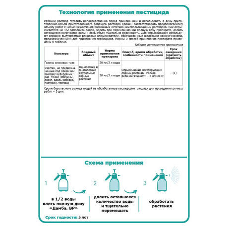 Средство защитное от сорняков Щелково Агрохим Дамба ВР 100 мл