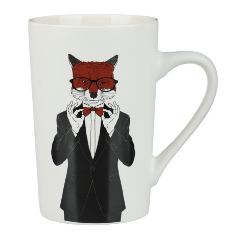 Кружка тм MILLIMI Джентльмены, 380мл, фарфор, 4 дизайна