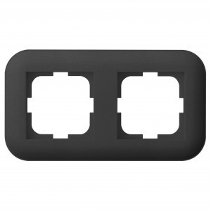 OVIVO Рамка СУ 2 мест. LOFT, черный металлик, 404-170017-226
