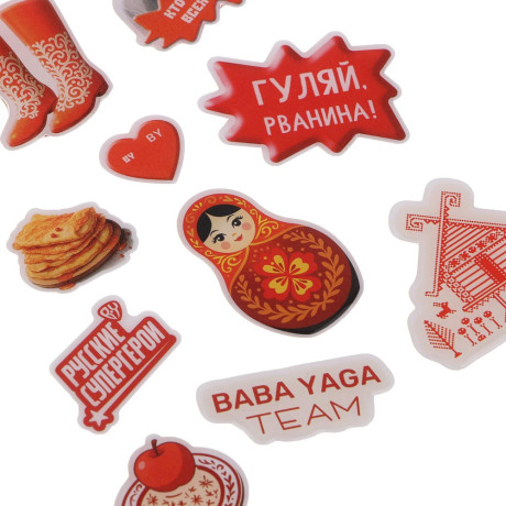 Наклейка 19,5х10,5см, "BY Русские Супергерои", эпоксидная смола