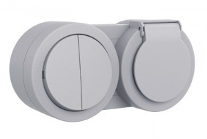 OVIVO XONE Роз. ОУ 1 мест. (земля, крышка) + Выкл. ОУ 2 кл. серый 406-240000-925