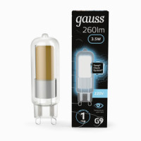 Gauss G9 220V 3.5W(260lm) 4100 4K 60x20 стекло 107809203