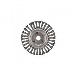 KRANZ Щетка дисковая для УШМ, крученая стальная проволока, 175мм, отв. 22,23мм KR-91-1240