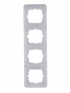 Lezard KARINA LIFE рамка 4 мест. (верт.) б/вст жемчужно-бел. перламутр (ABS) 708-3000-154