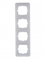 Lezard KARINA LIFE рамка 4 мест. (верт.) б/вст жемчужно-бел. перламутр (ABS) 708-3000-154