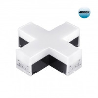 NOVOTECH 359114 OVER NT23 000 чер св-к-соед. Х-образный IP20 LED 12W 4000K 100-265V 1080lm BITS