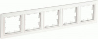 IEK BRITE Рамка СУ 5 мест. РУ-5-БрБ пластик белый BR-M52-K01