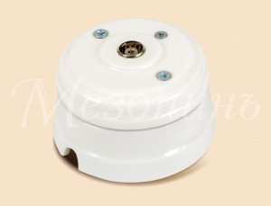 МЕЗОНИНЪ роз. ОУ 1 мест. ТВ, оконечная (SAT) с рамкой (D70x45), белый фарфор GE70321-01