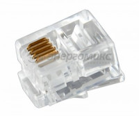 Штекер телефонный 6P4C REXANT цена за шт (100!), 05-1012
