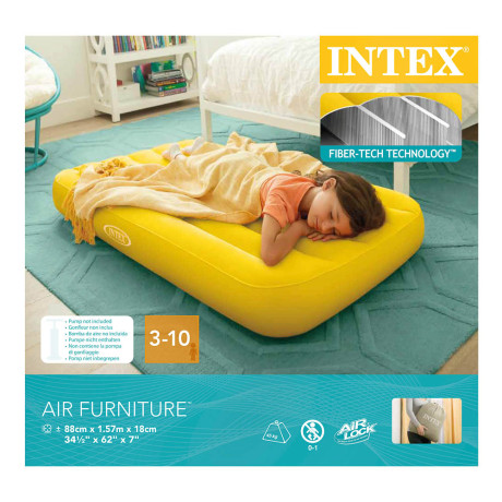 INTEX Матрас надувной COZY KIDZ, для детей до 10 лет, 157x88x18см, до 65кг, 2 цвета, 66803