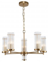 Rivoli люстра 2074-305 Dolly 5хЕ14 40W 560х560х940 латунь, прозрачный 55529