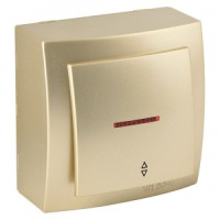 Nilson выкл. 1 кл. ОУ (инд.) (проходной), Themis, золото 26151008