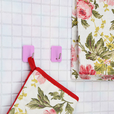 Крючки самоклеящиеся тм VETTA, сталь Q195, полипропилен, 5 цветов, WF-104, 6шт