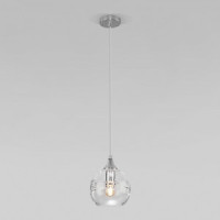 Eurosvet св-к подвесной  Е27 1x40 Вт 200х200х1400 металл прозрачный/хром Lotus 50221/1 a058964
