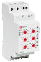 EKF реле контроля фаз RKF-24, 2 перекидных конт,  обрыв/перекос фаз, мин/макс напр, rkf-24