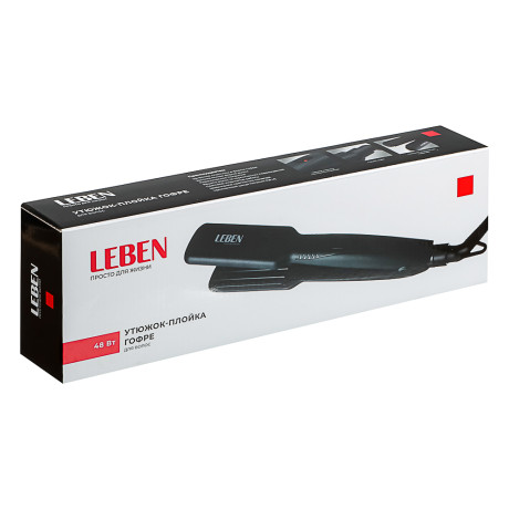 LEBEN Утюжок-плойка гофре для волос, керамическое покрытие