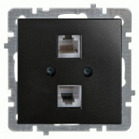 Nilson TOURAN-ALEGRA-THOR мех. роз. комп. 2 мест. СУ (RJ45 CAT5) матовый черный 24380446