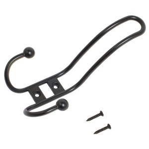 Крючок-вешалка мебельн 3-рожк СТАНДАРТ 208A BL мат черн Инд. уп. на подвесе(240,30) (160,40)