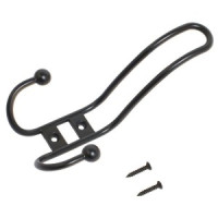 Крючок-вешалка мебельн 3-рожк СТАНДАРТ 208A BL мат черн Инд. уп. на подвесе(240,30) (160,40)