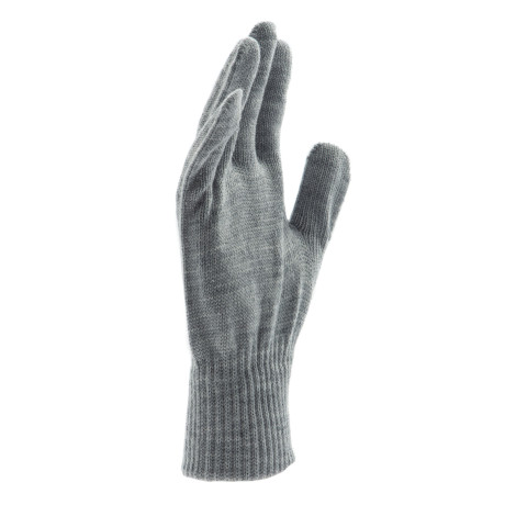 Перчатки трикотажные, акрил, серая туча, двойная манжета Сибртех