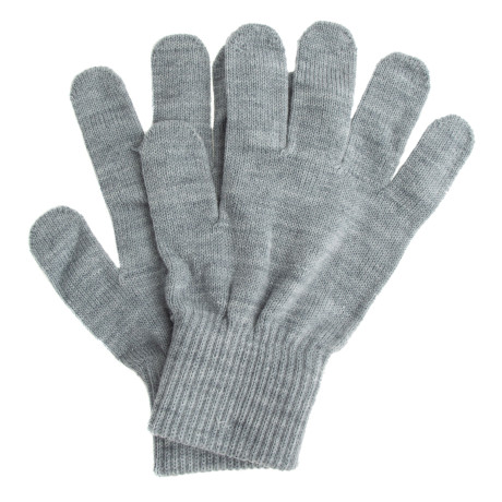 Перчатки трикотажные, акрил, серая туча, двойная манжета Сибртех