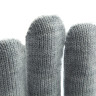 Перчатки трикотажные, акрил, серая туча, двойная манжета Сибртех