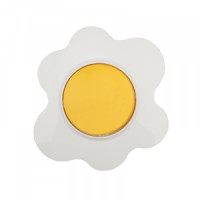 KRANZ HAPPY выкл. 1 кл СУ, Яичница, 10 А, желтый/белый KR-78-0629