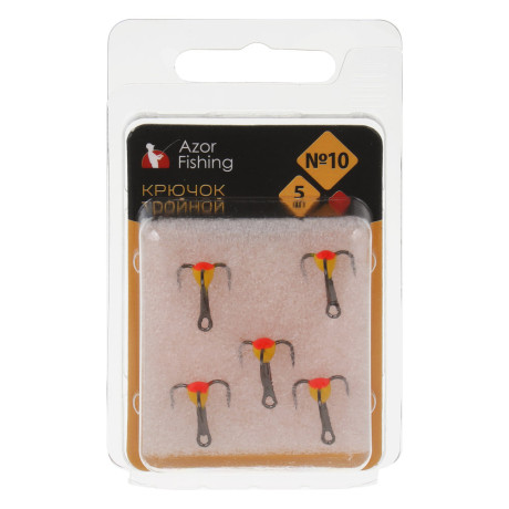 Набор крючков "Чертик" тм AZOR FISHING, №6-№12, 5 шт