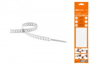 TDM хомут (стяжка) белая ПУ многозвенная RS 10x300 (10!) (уп.20шт, цена за уп.) SQ0515-0603