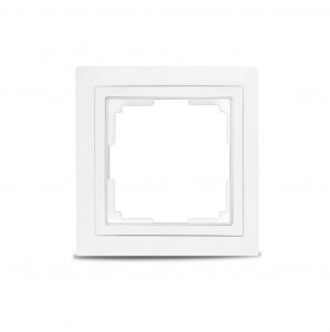 Smartbuy Нептун Рамка 1-местная пластик белая  (SBE-05w-Plastic-FR-1)