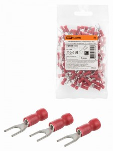 TDM Наконечник вилочный изолированный НВИ с легким вводом проводника 1,5-4 (100 шт.)  SQ0503-0202