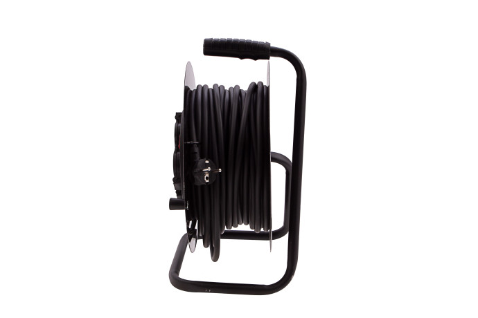 Удлинитель силовой 30 м, 16А, тип УХз16, КГ 3 x 1.5 мм, на стальной катушке, 4 розетки Сибртех