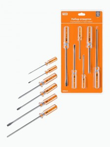 TDM Гранит Набор отверток 6 шт: SL:3x75, 5x100, 6x150 PH:0x75, 2x100, 2x150 (блистер) CS SQ1013-0102