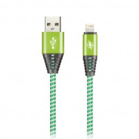 Дата-кабель USB(A)шт. - 8pin шт.(iphone) Smartbuy HEDGEHOG зел 2А,1м (iK-512HH green)/100