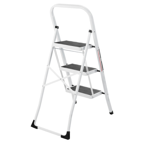 ЕРМАК Стремянка стальная (макс.нагрузка 150кг), 3 ступени, прорезиненные ступени