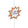 FNtastic Набор шаров 2 шт с рисунком на подставке с декором, полиэстер, картон, Happy Birthday,3 цв.