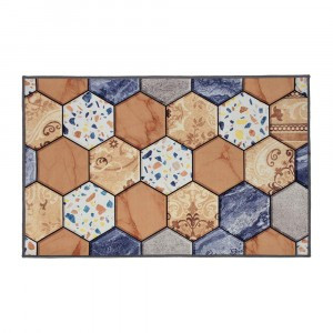 Коврик влаговпитывающий "Velur" 50*80 см "Мраморная плитка", VORTEX