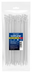 Safeline хомут (стяжка) нейлон 4,8х200 БЕЛЫЙ (уп.100шт, цена за уп.) PRO 24836