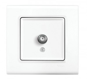 VIKO by Panasonic Linnera S роз. TV СУ 1 мест. бел. (RG6, концевая) 91400010-RU (Турция)