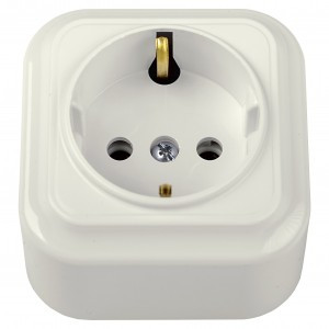 Bylectrica Вариант роз. 16А 1 мест. ОУ (земля) (корп. ABS) бежевый РА16-0102