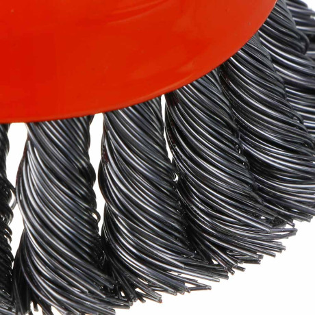 ЕРМАК PROFI Щетка чашечная для УШМ, плетеные пучки стальной проволоки 0,5мм, 80ммхМ14