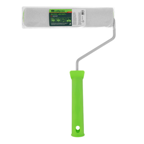 Валик "Велюр" с ручкой, 200 мм, ворс 5 мм, D 36 мм, D ручки 6 мм Сибртех