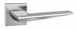 Ручка дверная компл.квадрат.основ. РЕНЦ Кроне никель матовый INDH 320-03 slim SN