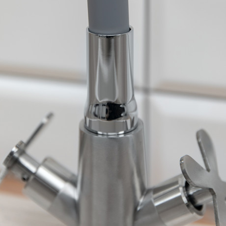 Излив смесителя для кухни, силиконовый, 2 режима, серый