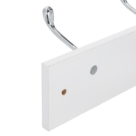 VETTA Вешалка настенная для одежды, МДФ, 6 крючка, дерево, белый