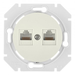 Bylectrica РЕТРО ПРОВАНС мех. комп. роз. 2 мест. RJ-45 СУ корп. ABS (РК216-6312 беж)