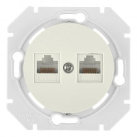 Bylectrica РЕТРО ПРОВАНС мех. комп. роз. 2 мест. RJ-45 СУ корп. ABS (РК216-6312 беж)