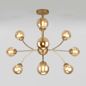 Eurosvet люстра 9x5W G9 810х810х600 мет янтарный/золотой Astro 30179 Умный дом a057440