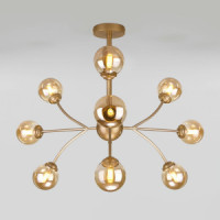 Eurosvet люстра 9x5W G9 810х810х600 мет янтарный/золотой Astro 30179 Умный дом a057440