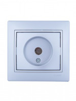 Lezard Мира роз. TV СУ 1 мест. металлик серый (RG6, оконечн.) (корпус PC) 701-1010-130